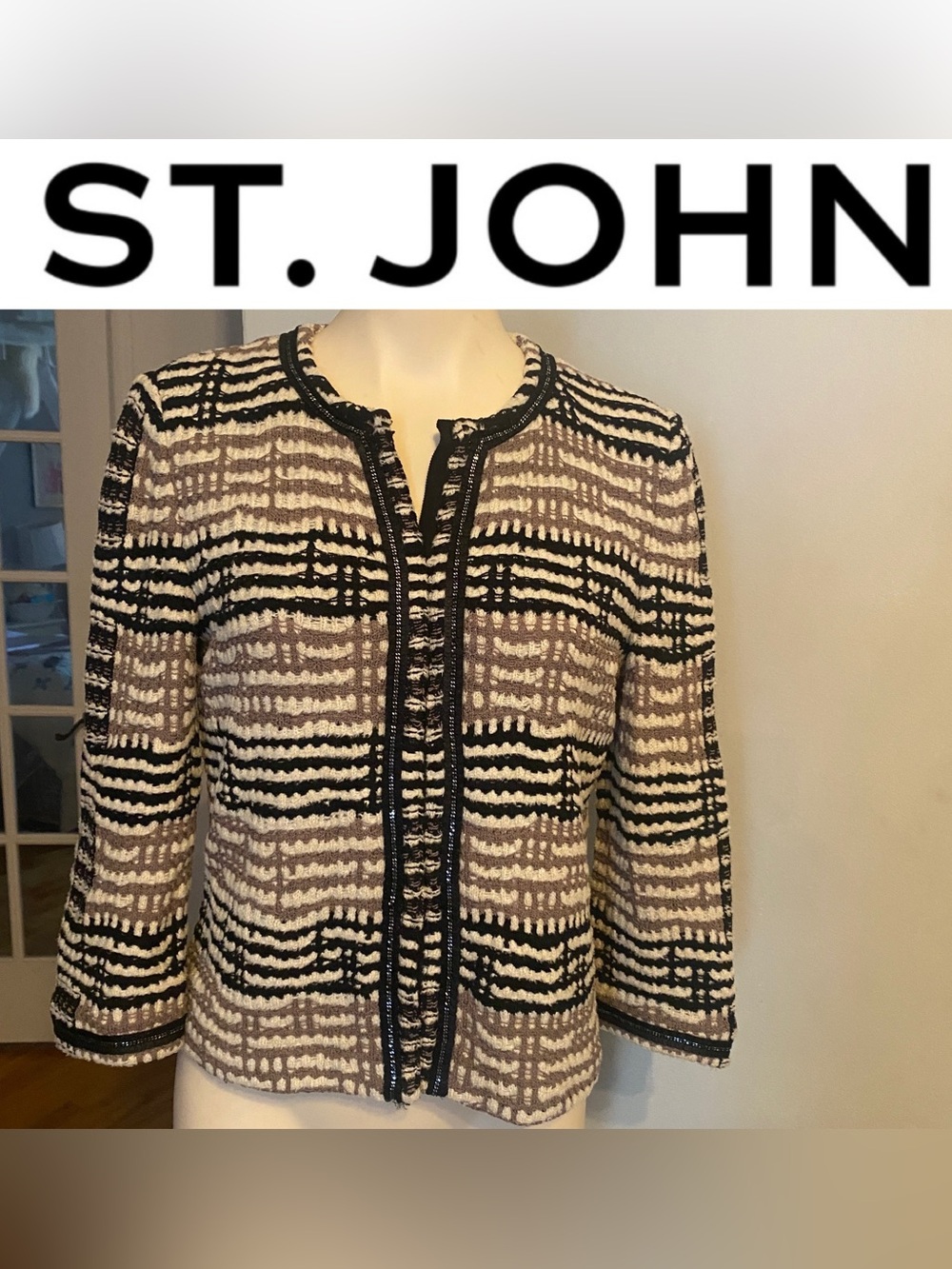 St John Couture Knit cardigan jacket size  4